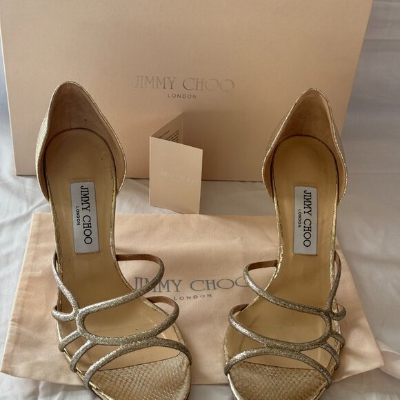 JIMMY CHOO Straits D'Orsay Gold Sandals (Size 39.5 IT, 9.5 US) - Picture 7 of 7